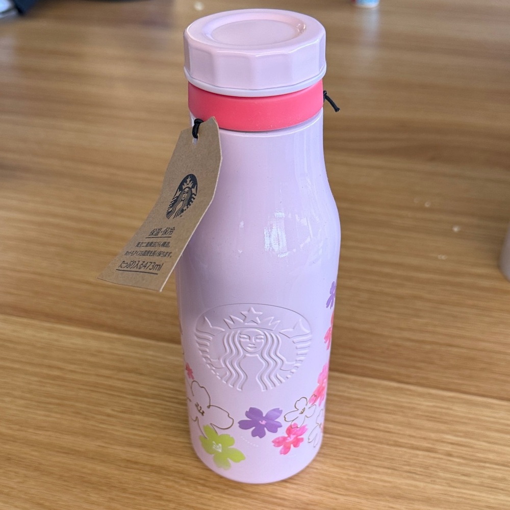 Starbucks Pastel Pink Floral Bottle